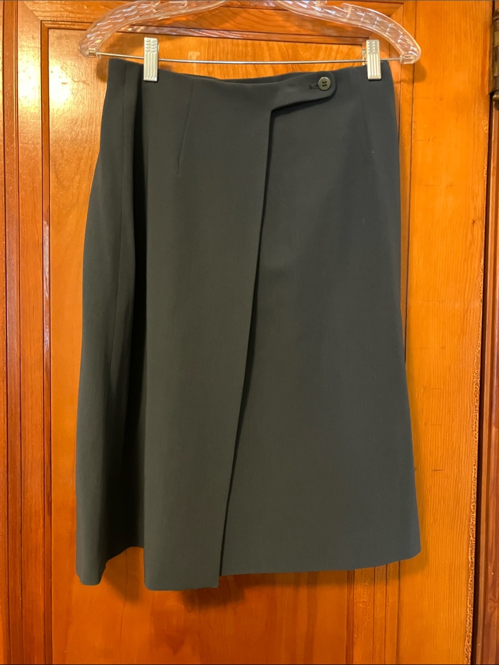 Giorgio Armani, Black Label, Vintage, grey wrap skirt, size 44
